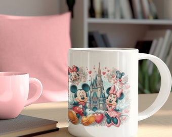 Disney Coffee Mug Mickey Mouse Minnie Mouse Castle Personalized