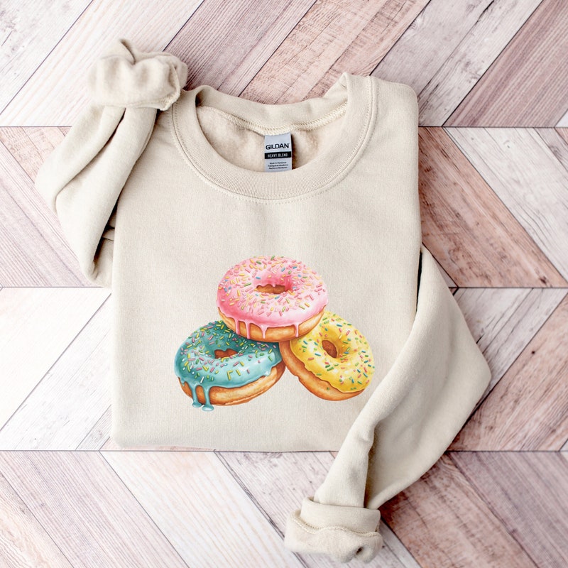 Pattern Print Donut Women's Sweatshirt