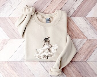 Cowgirl Bride Hoodie, Wifey Gift, Wedding Sweatshirt, Engaged Party Shirt