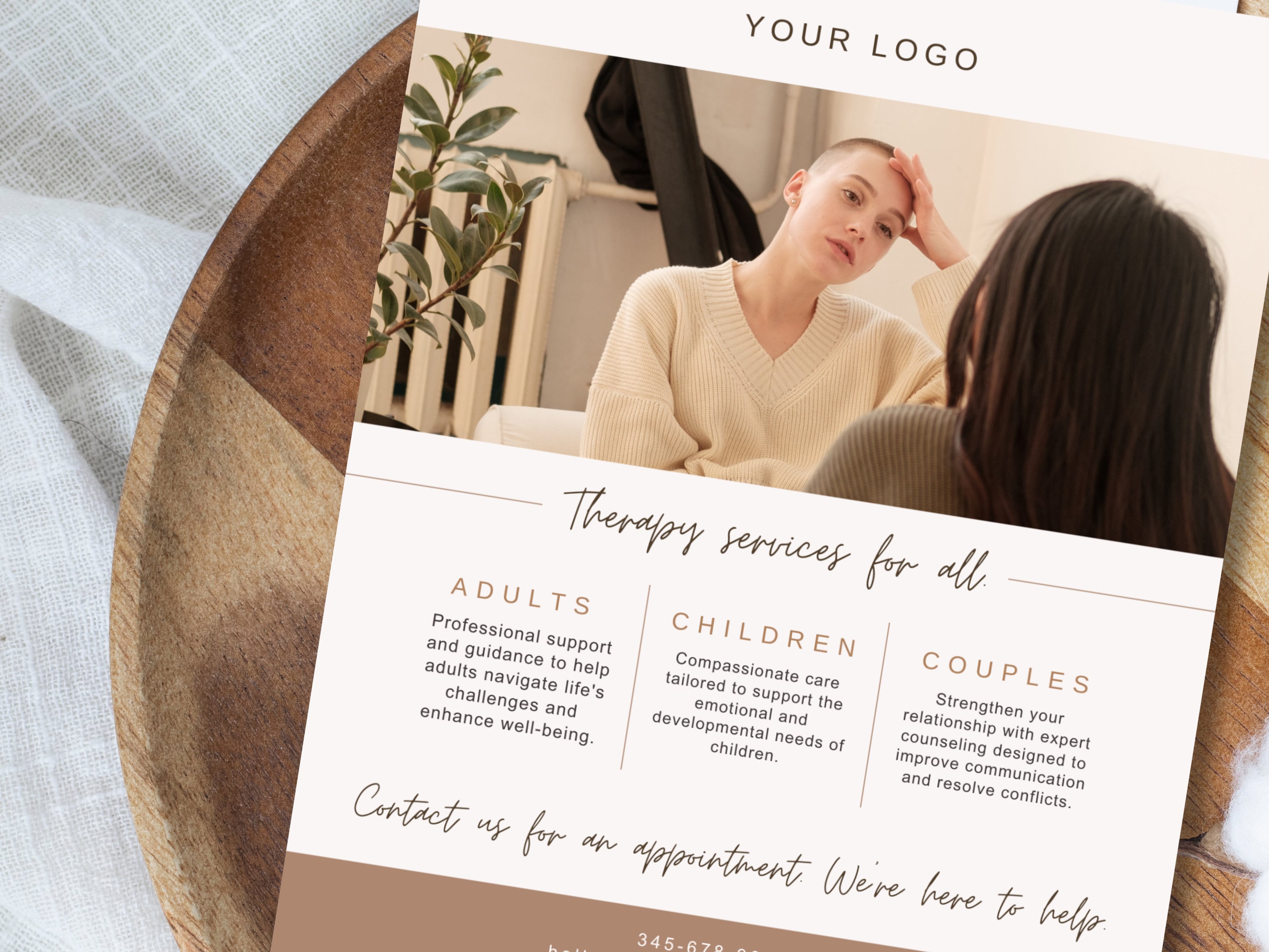 Therapist Flyer Template | Mental Health Practice Flyer | Counseling ...