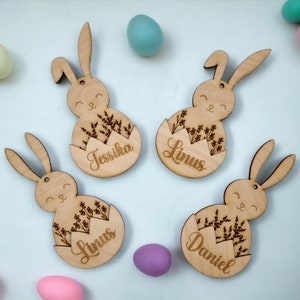 Osterkorbanhänger personalisiert | Geschenkanhänger Ostern | Ostergeschenk | Osterkorbanhänger aus Holz