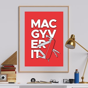 MacGyver It inspiró impresiones, pósters y arte televisivo minimalista