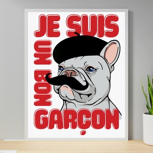 French Bulldog inspired print, poster, minimal art