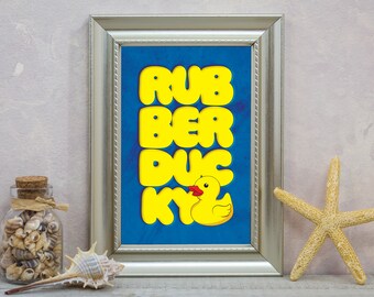 Rubber Ducky print, poster, humour, minimal art