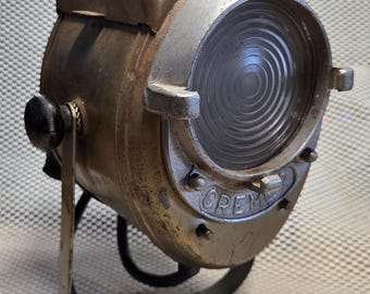 A working well vintage Franse A.E. Cremer Paris Theatrical Spotlight — "Babyspot"