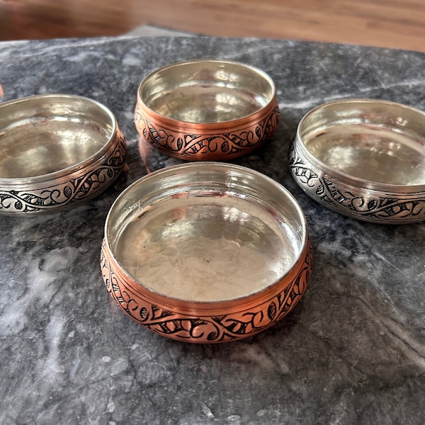 Copper Cookie Bowl Set, Copper Snack Bowl, Handmade Copper Bowl Set, Copper Serving Bowl, Handmade Copper Kitchen Gift, Gift for Mothers Day