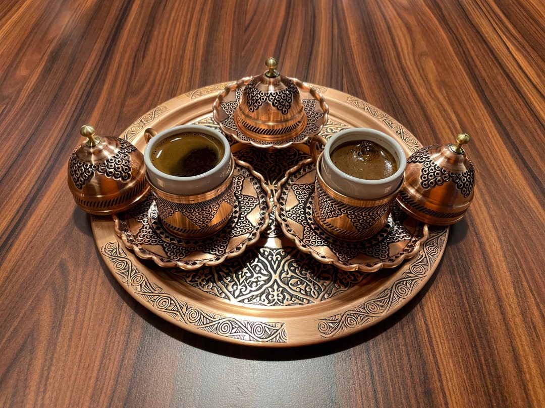 Copper Turkish Coffee Set, Hammered Copper Coffee Cup,traditional