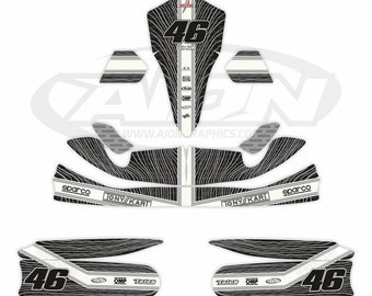 Kit grafico Tony Kart per un Go Kart OTK M4 / Decalcomanie molto spesse