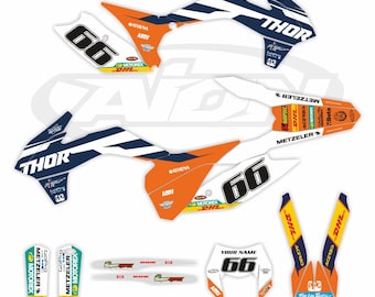 KTM Graphics Kit for a 2015-2016 EXC EXCF models | Very Thick Decals