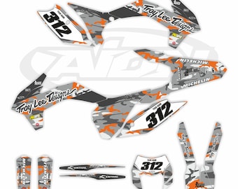 KTM Graphics Kit for a 2015-2016 EXC EXCF models | Very Thick Decals