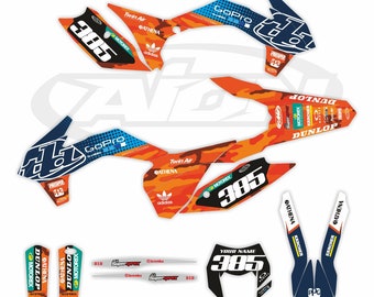 KTM Graphics Kit for a 2015-2016 EXC EXCF models | Very Thick Decals