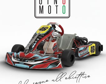 Tony Kart OTK M4 カスタム レーシング グリーン レッド ライン フル