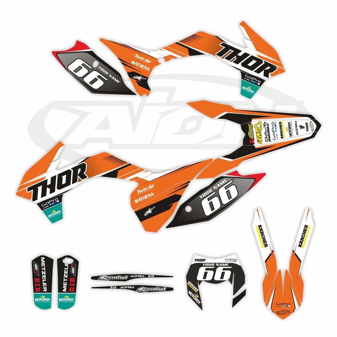 KTM Graphics Kit for a 20152016 EXC EXCF Models Very Thick Decals Etsy