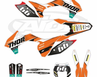 KTM Graphics Kit for a 2015-2016 EXC EXCF models | Very Thick Decals