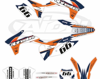 KTM Graphics Kit for a 2012-2013 EXC EXCF models | Very Thick Decals