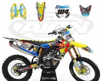 Kit graphique Suzuki pour modèles RMZ 250-450 2018-2020 | Stickers très épais