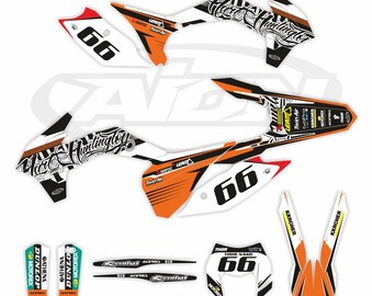 KTM Graphics Kit for a 2015-2016 EXC EXCF models | Very Thick Decals