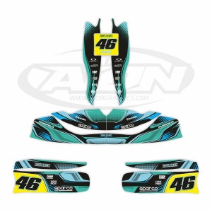 Tony Kart Graphics Kit for a OTK M7 Go Kart | Very Thick Tony Kart Graphics Kit for a OTK M7 Go Kart | Very Thick