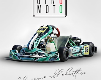 Kit grafico Tony Kart per un Go Kart OTK M7 / Decalcomanie molto spesse