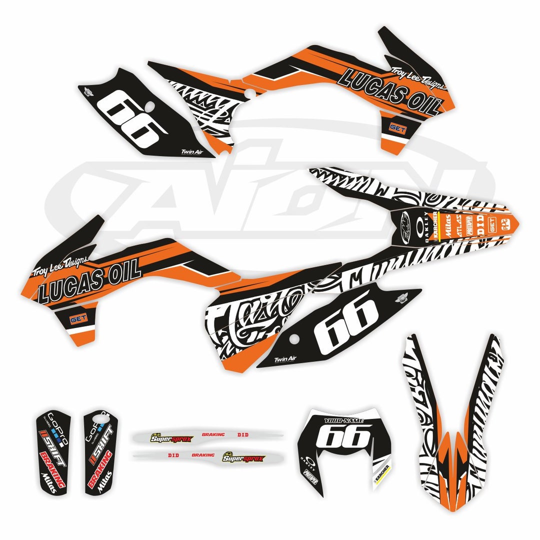 KTM Graphics Kit for a 20152016 EXC EXCF Models Very Thick Etsy