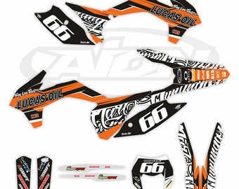 KTM Graphics Kit for a 2015-2016 EXC EXCF models | Very Thick Decals
