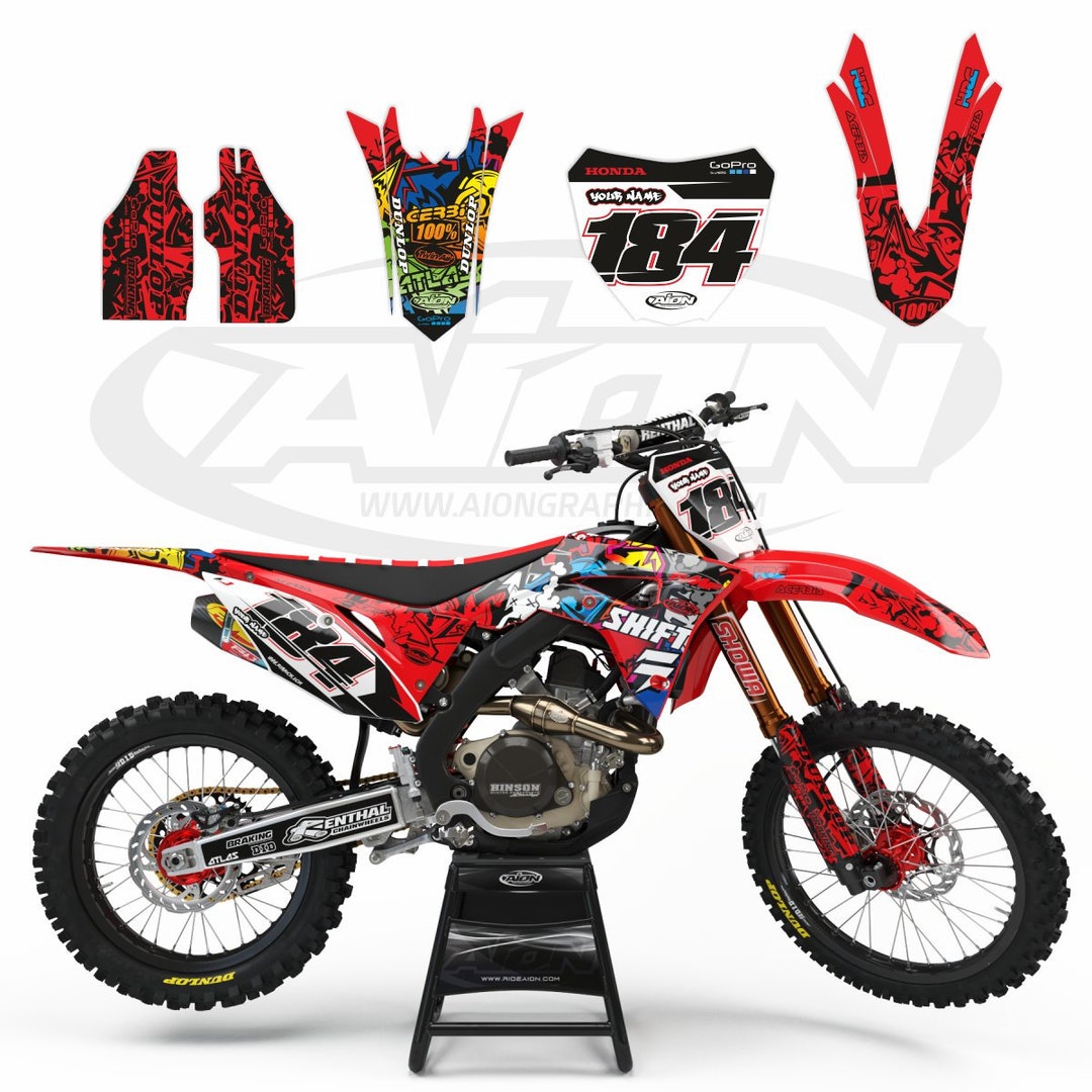 Honda Graphics Kit for a 2017-2018 CRF 250-450 Models | Very Thick ...
