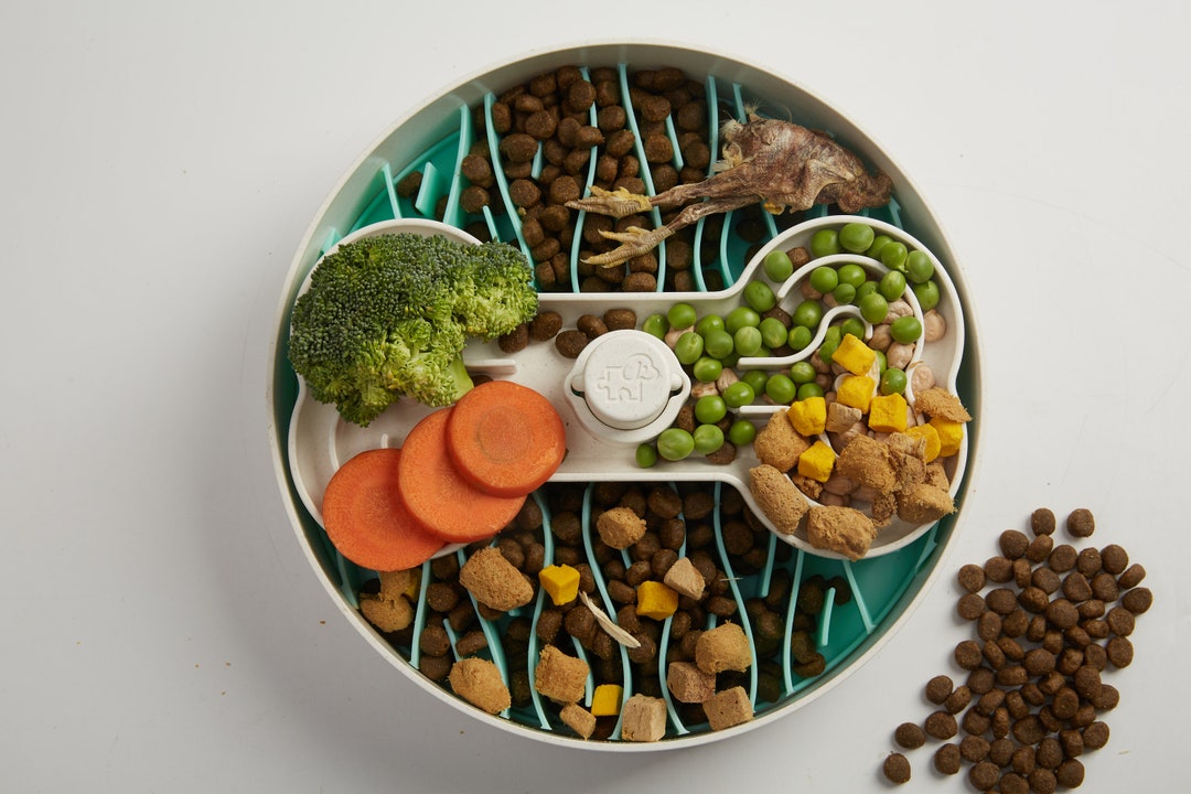 Dog Slow Feeder Dog Bowls & Lick Mat for Small Large Dog Elevated