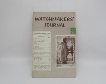 1959 Watchmakers' Journal, Watch and Clock Repair Book, Old Reference Guide, Vintage Watches