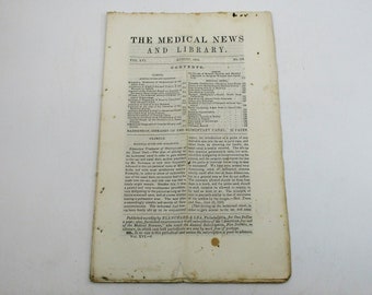 1858 Medical News and Library: 19th Century Anatomy, Physiology, Pathology