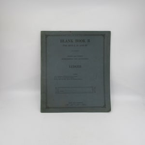 1930 Vintage Ledger or Cash Book, Bookkeeping and Accounting School Course Practice Ledger, Company Transactions
