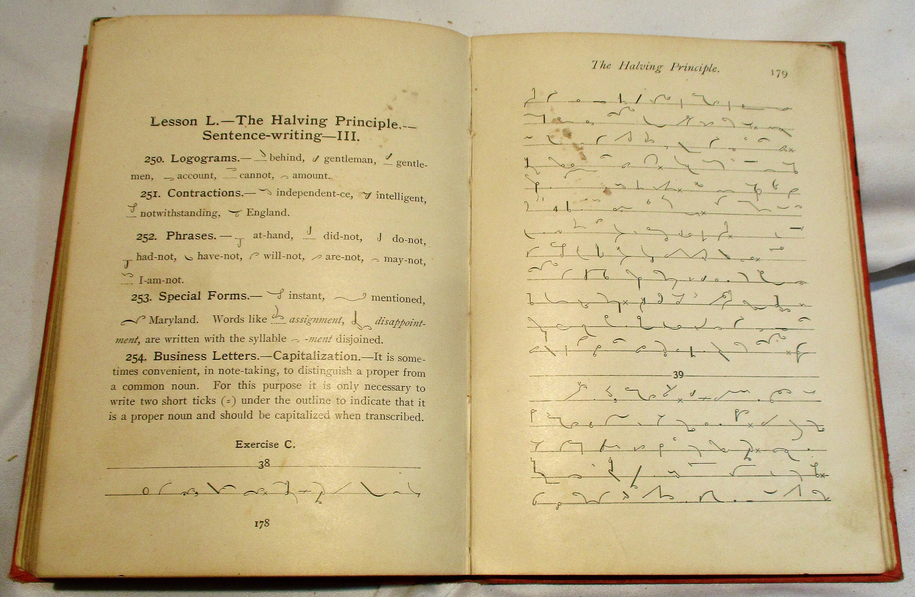 1906 Shorthand Book: the Phonographic Amanuensis, Business Language ...