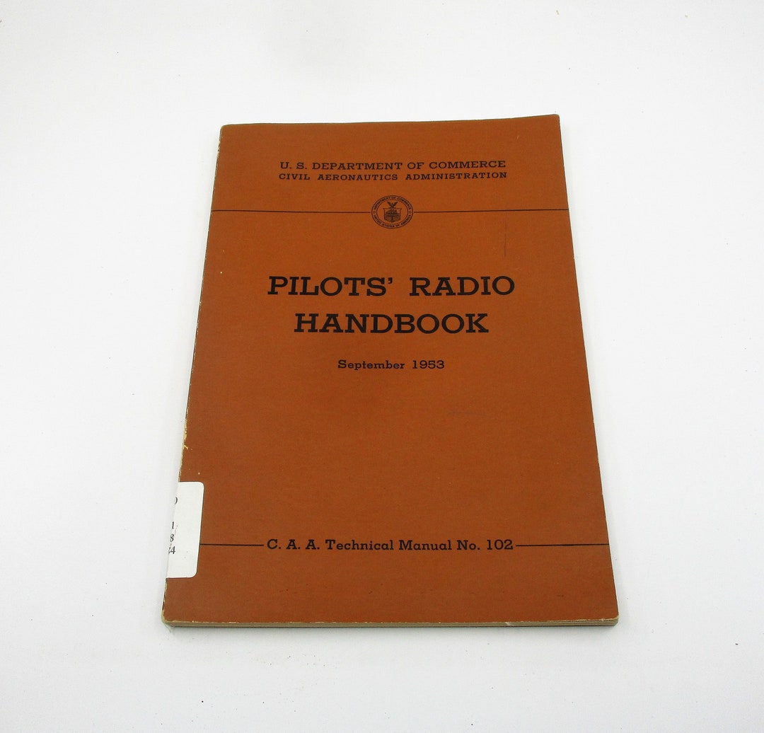 1953 Aviation Book Pilot's Radio Handbook Early Flying Etsy