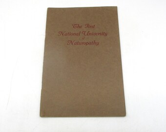 1930 Naturopathy College Prospectus, Osteopathy, Chiropractic, Medical History