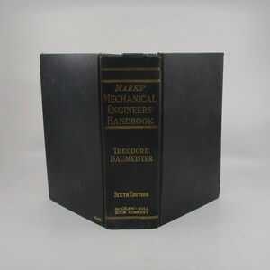 1958 Mechanical Engineers&#39; Handbook: Vintage Engineering Reference Guide