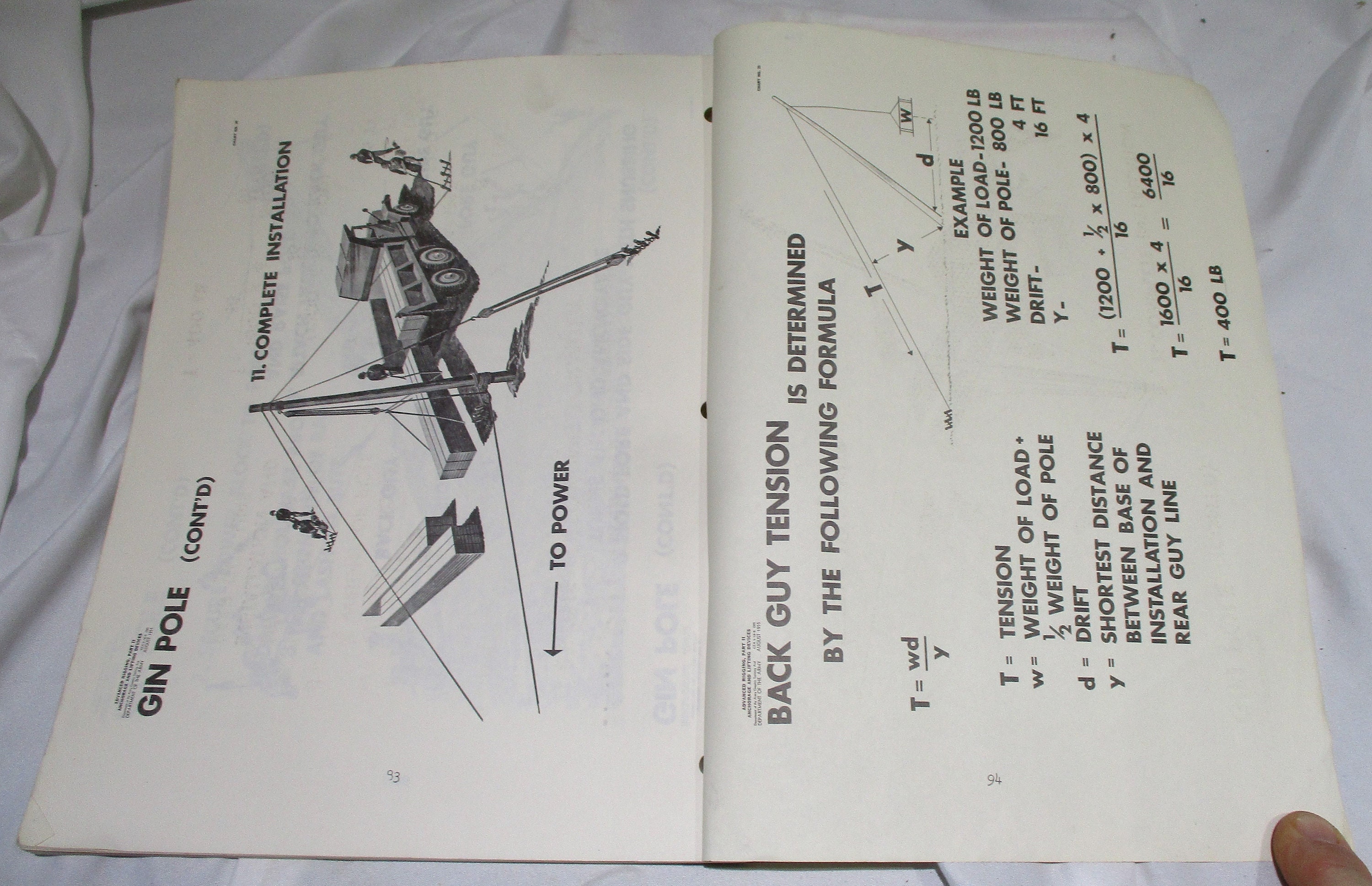 1955 US Army Rigging & Knots Booklet: Ordnance Training Manual - Etsy