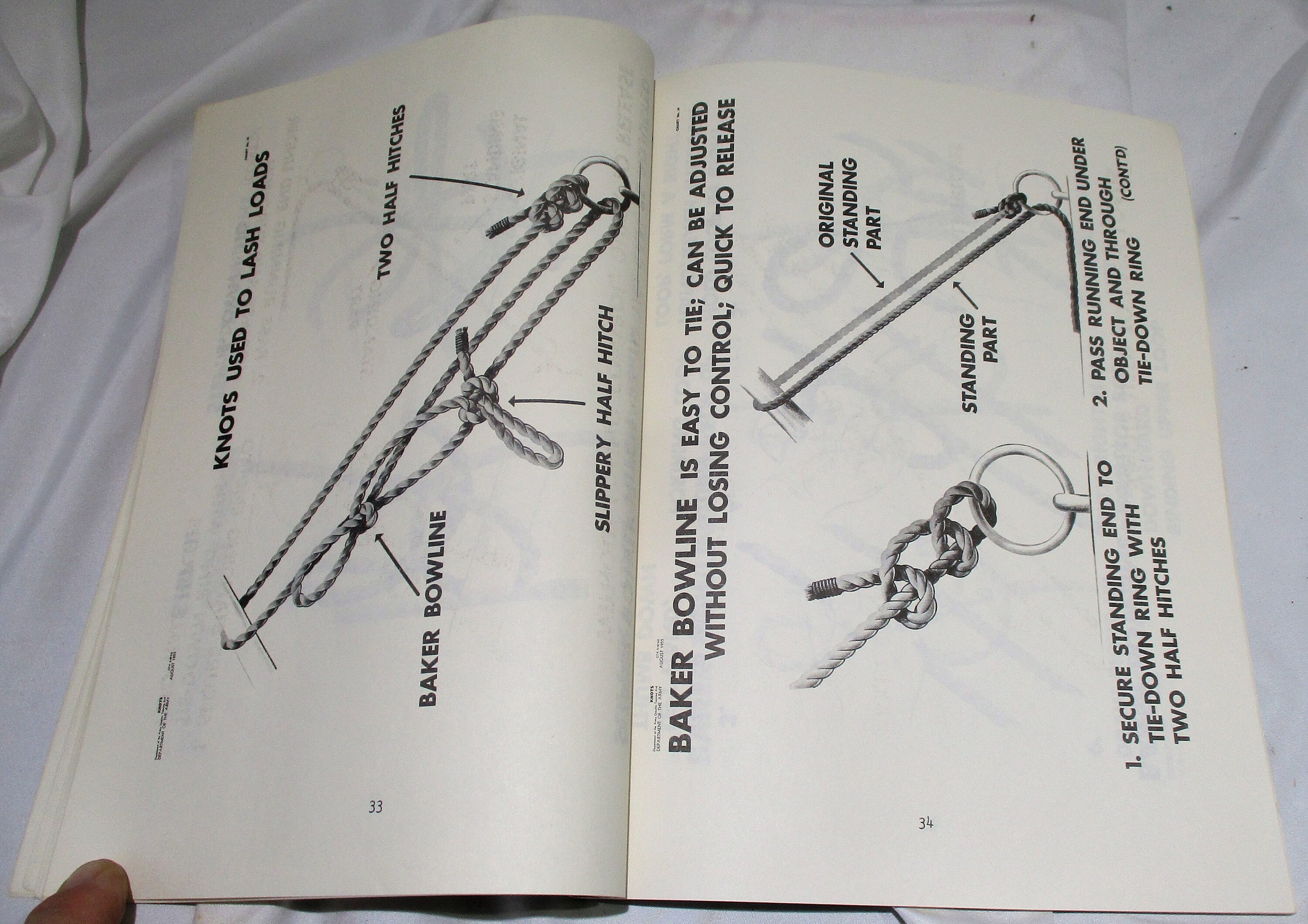 1955 US Army Rigging & Knots Booklet: Ordnance Training Manual - Etsy