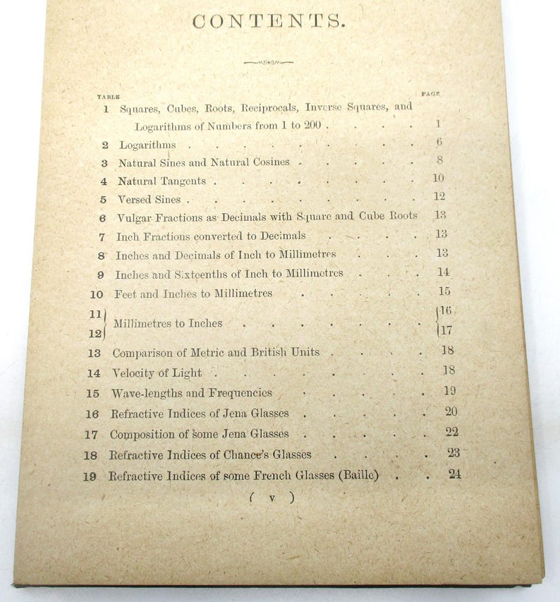 Tables et données optiques de 1921, optique, rétinoscopie, optométrie, ophtalmologie, optométriste, réfraction, photométrie, adaptation de lunettes image 3