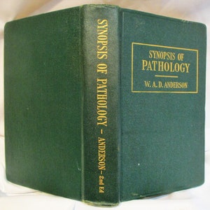 1946 Synopsis of Pathology, Vintage Anatomy, Physiology, Internal Medicine Textbook, Diseases, Medical School Salvage