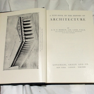 1951 The History of Architecture, Development and Character of Architectural Design and Style, Vintage Built Environment Textbook