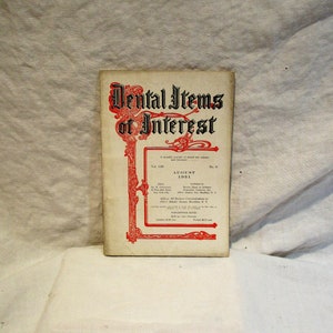 1920s-30s Dental Journal: Antique Medical Science Publication