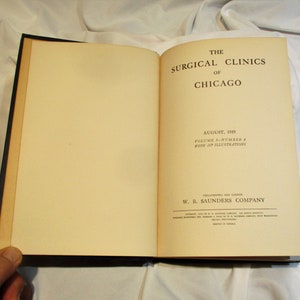 1919 Surgical Clinics of Chicago: Antique Medical Journal