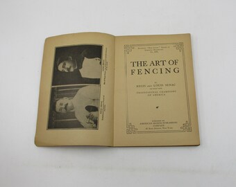 1925 The Art of Fencing, Spalding Red Cover Athletic Handbook Series, Antique Sports Instruction Manual,