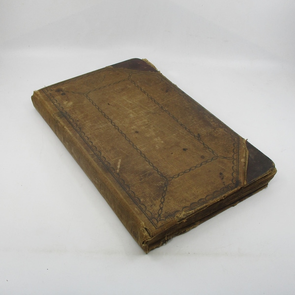 1890-1896 Antique Cloth Ledger, General Store or Grocery Ledger, 19th Century Accounting Salvage