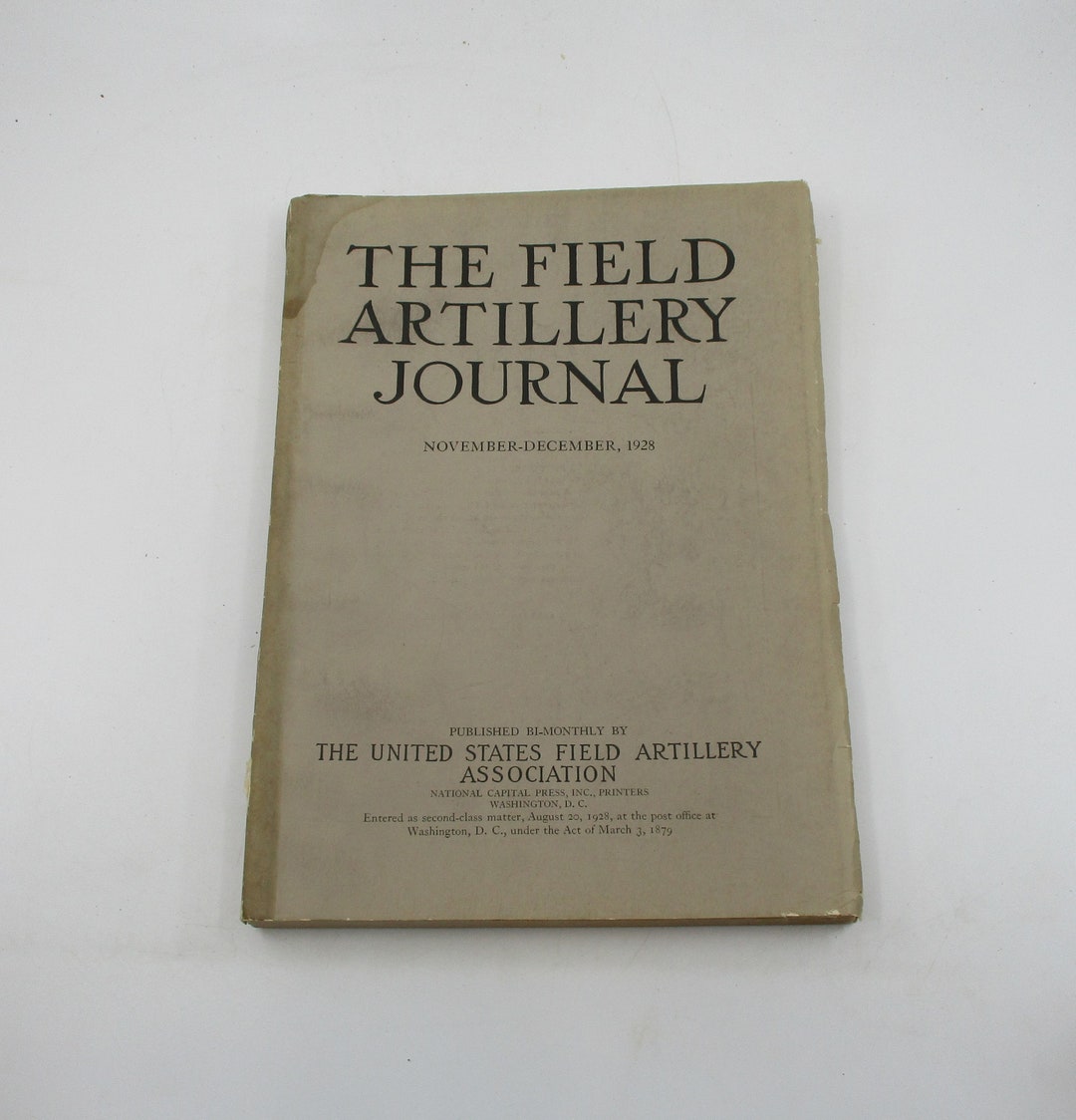 1928 United States Field Artillery Journal, US Military and Cavalry History Etsy