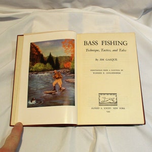 1945 Bass Fishing Book, Technique, Tactics, and Tales, Angler&#39;s Book, Sport and Outdoors Salvage