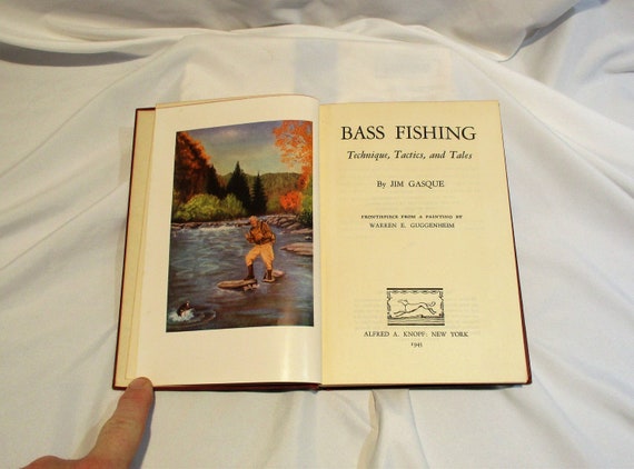 1945 Bass Fishing Book, Technique, Tactics, and Tales, Angler's Book, Sport  and Outdoors Salvage 
