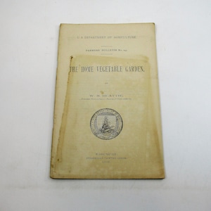 1906 Home Vegetable Garden, US Department of Agriculture Farmer&#39;s Bulletin, Old Gardening Pamphlet