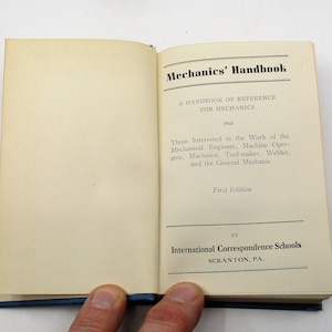 1952 Mechanics&#39; Handbook, Mechanical Engineering Guide, Machinist and Welding Vintage Textbook