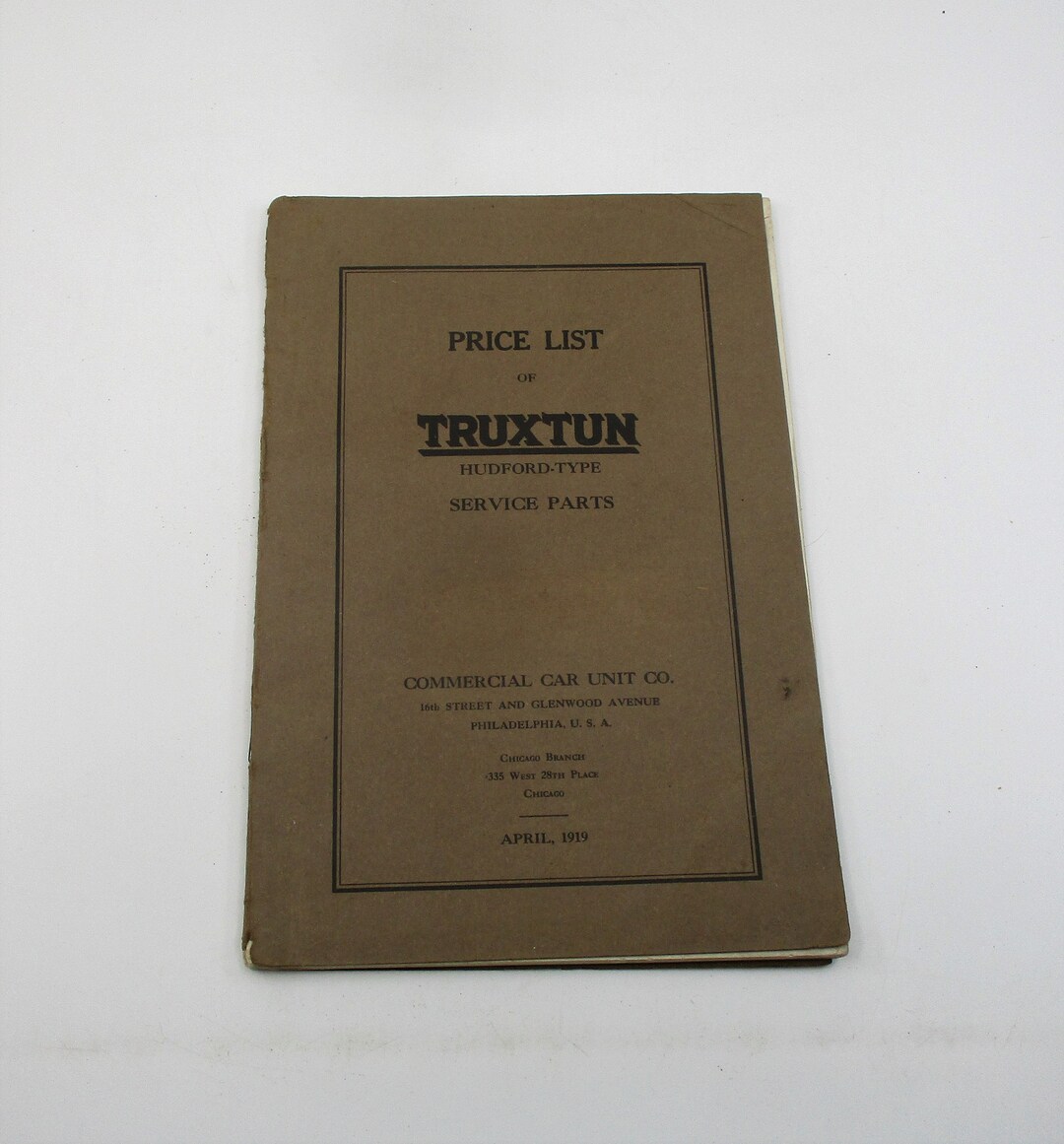 1919 Truxton Hudford Type Axles Catalog, Antique Automobile Petroliana