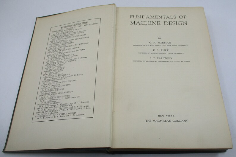 1942 Fundamentals of Machine Design, Mechanical Engineering, Industrial ...